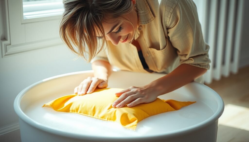 Travesseiro amarelado? este truque de 10 minutos clareia sem estragar o tecido em estilo caseiro