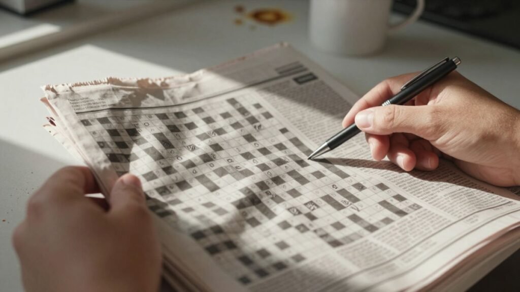 crosswords close up